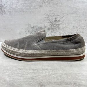 Prada Suede Leather Slip-On Boat Espadrilles - Men's Size UK 8.5 / US 9.5